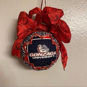 Gonzaga University Hand Crafted Holiday 4” Christmas Quilted Ball Ornament